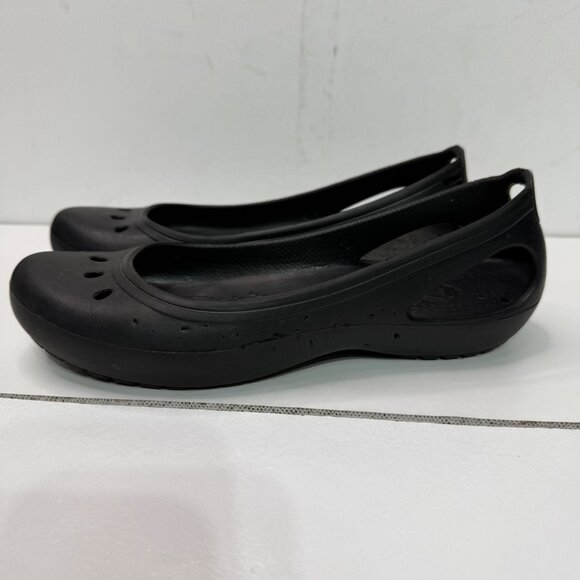 Crocs Kadee Womens Size 8 Black Ballet Flats - Picture 2 of 8